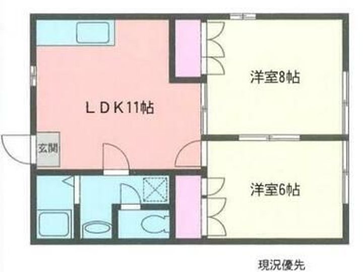 仲居ハイツIIIの間取り
