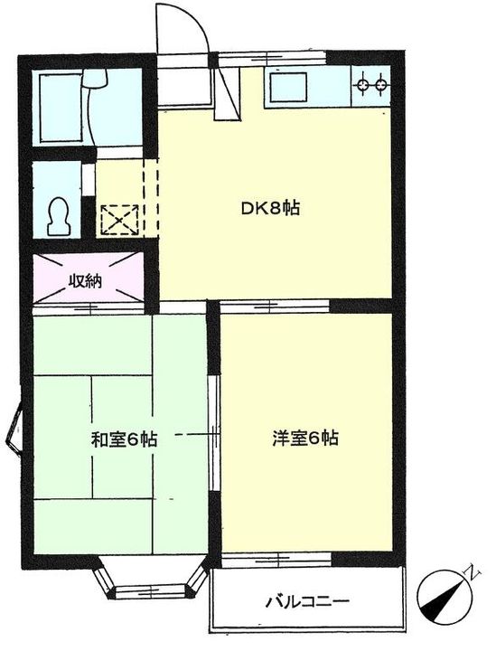 埼玉県上尾市浅間台4(アパート)の賃貸物件の間取り