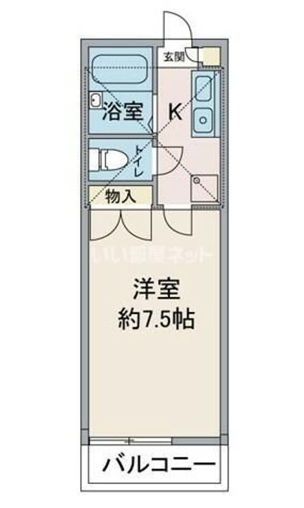 埼玉県川越市的場北1(アパート)の賃貸物件の間取り