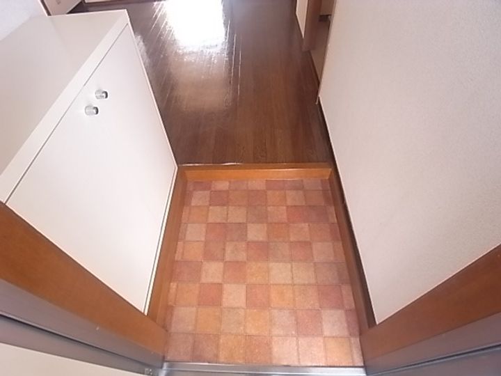 岡山県倉敷市中庄(マンション)の賃貸物件の玄関