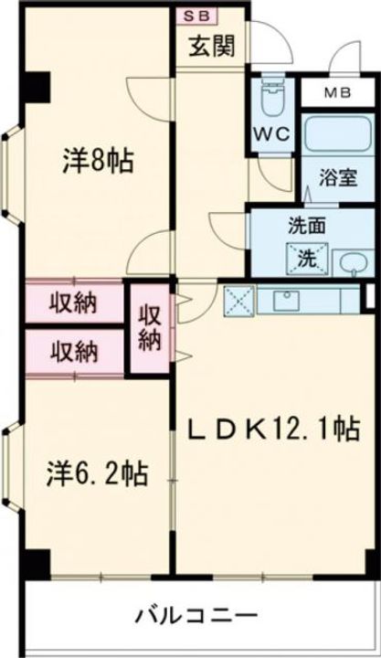 ロイヤルハートピア郷津Aの間取り