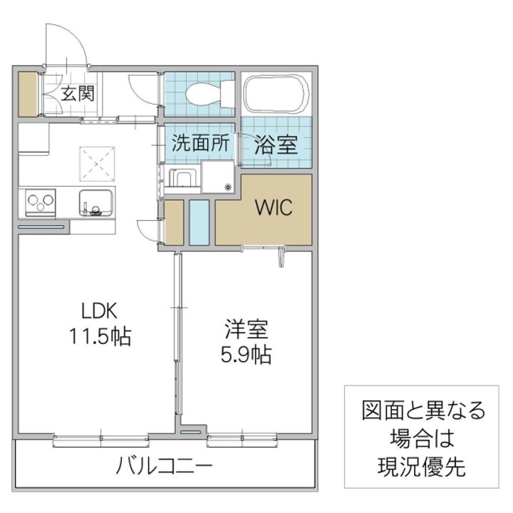 アベニュー Jの間取り