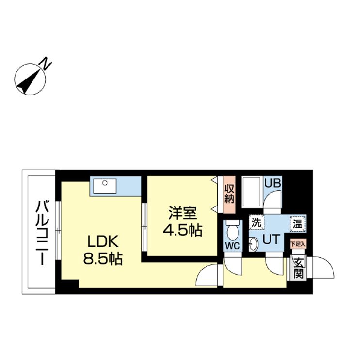 北海道江別市東野幌本町(マンション)の賃貸物件の間取り