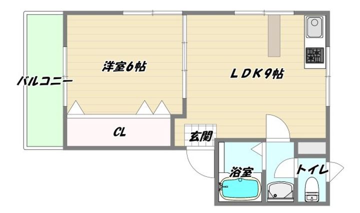 大阪府大阪市淀川区三国本町1(マンション)の賃貸物件の間取り
