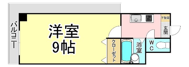 No35.サーファーズプロジェクト2100小倉駅の間取り