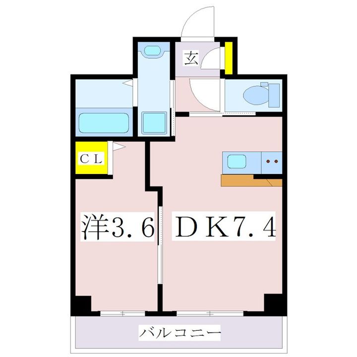 鹿児島県鹿児島市天保山町(マンション)の賃貸物件の間取り