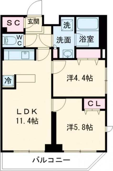 シェル上池台の間取り