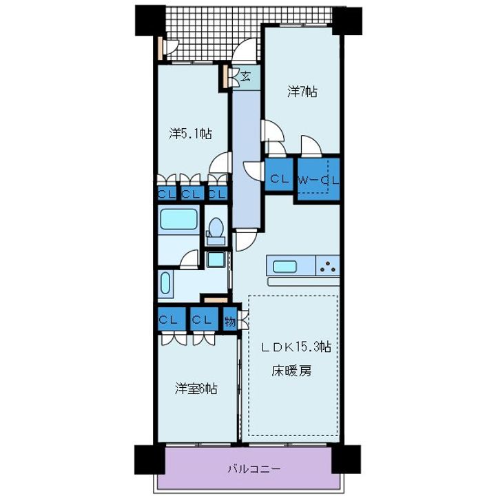 東京ベイスクエア・プリズムの間取り