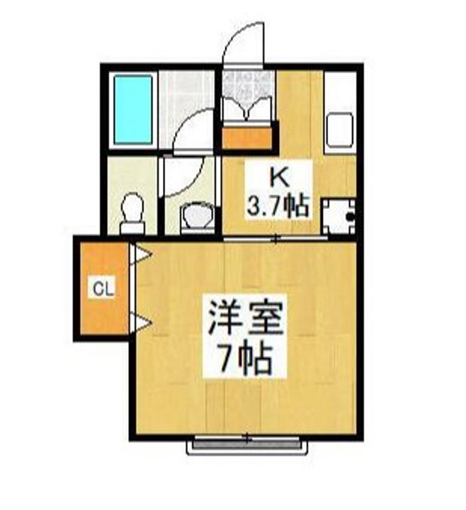 東京都西東京市柳沢1の賃貸アパートの間取り