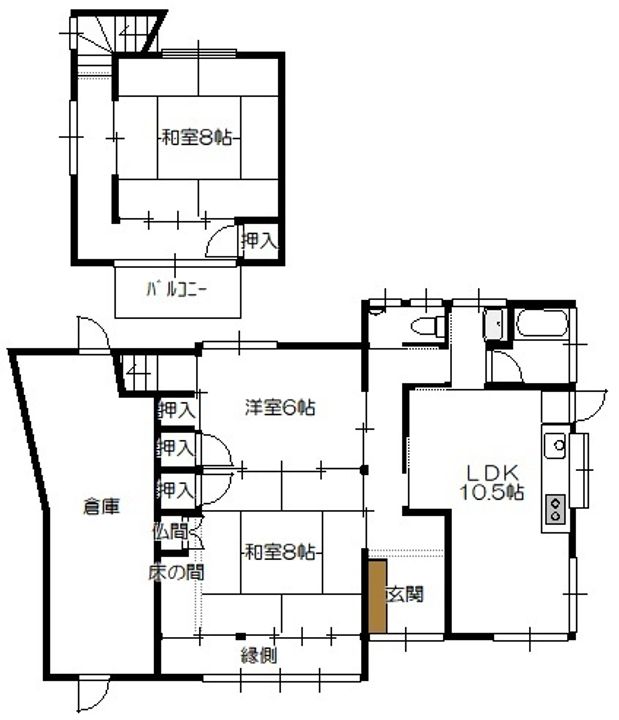 広島県廿日市市可愛(一戸建)の賃貸物件の間取り