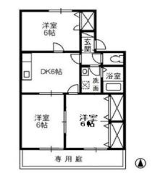 岡山県倉敷市大島(アパート)の賃貸物件の間取り