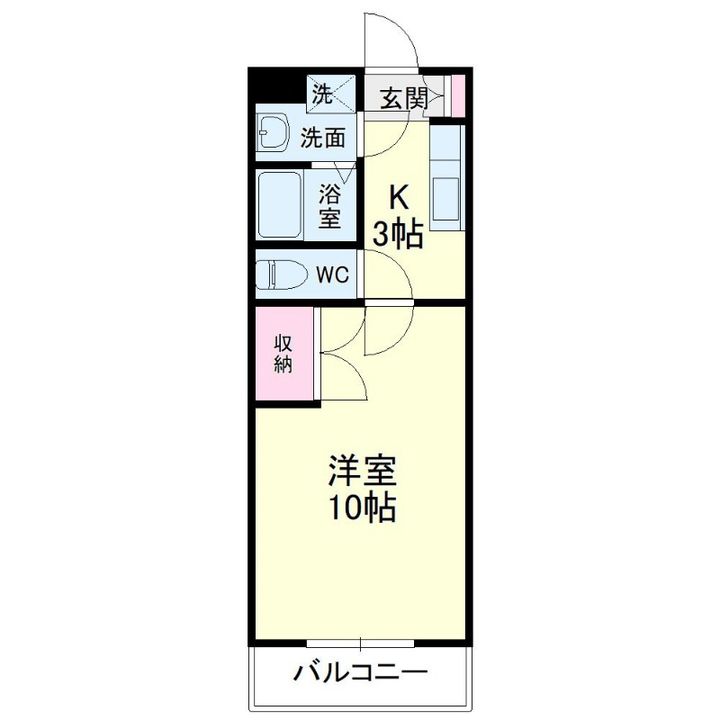静岡県浜松市中央区和田町(マンション)の賃貸物件の間取り