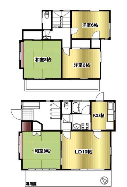 神奈川県川崎市麻生区東百合丘1(一戸建)の賃貸物件の間取り