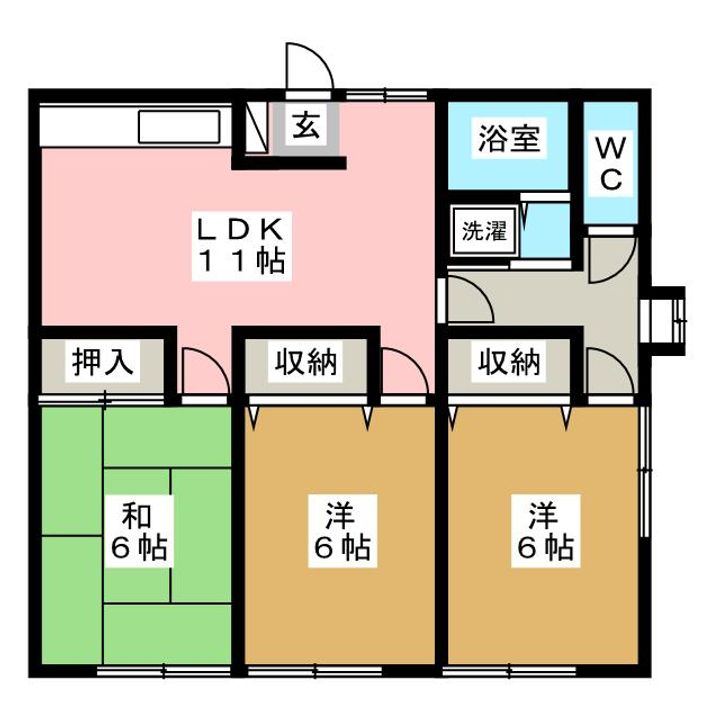 松村ハイツの間取り