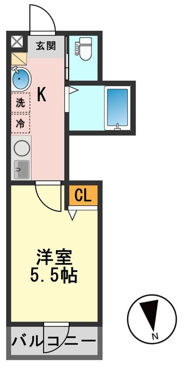 東京都葛飾区新小岩2(アパート)の賃貸物件の間取り