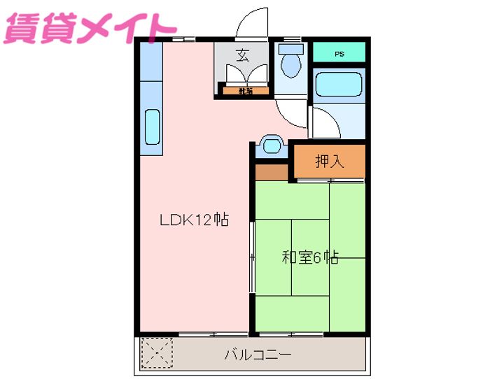 奥伊勢マンションの間取り