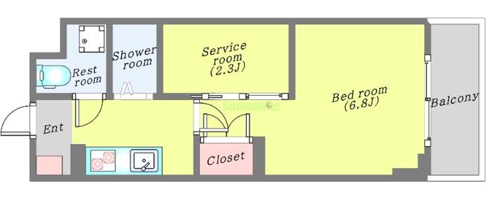 CINZA若林の間取り