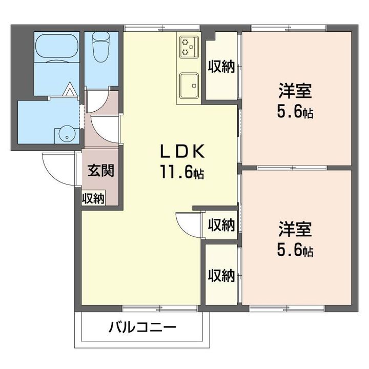 神奈川県伊勢原市神戸(アパート)の賃貸物件の間取り