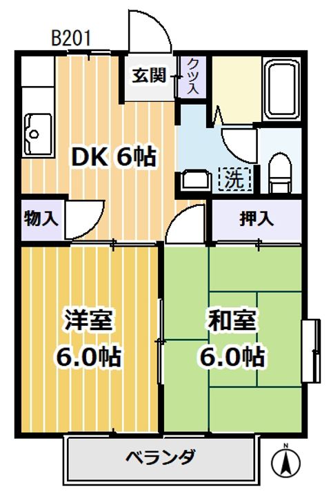 イーストライフ湘南 B棟の間取り