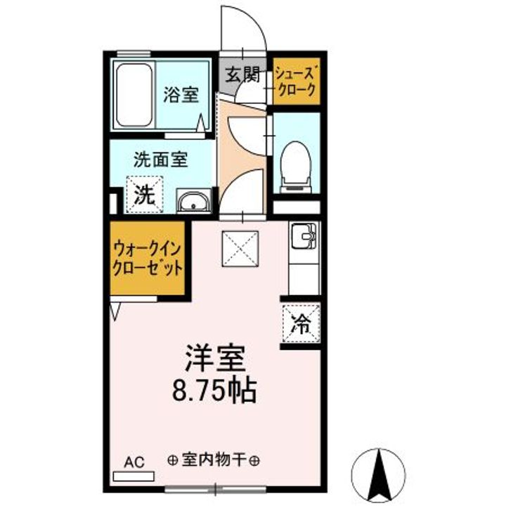 カエツリアルフィールドDーroom Aの間取り
