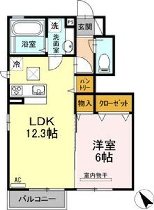 D-roomMの間取り