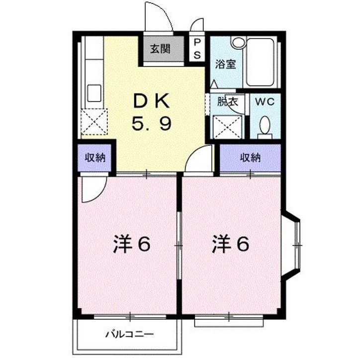 埼玉県加須市久下2(アパート)の賃貸物件の間取り