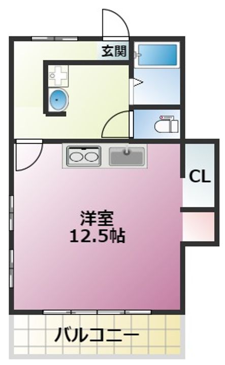 熊本県熊本市東区健軍3(アパート)の賃貸物件の間取り