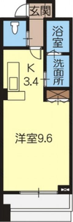広島県広島市中区鉄砲町(マンション)の賃貸物件の間取り
