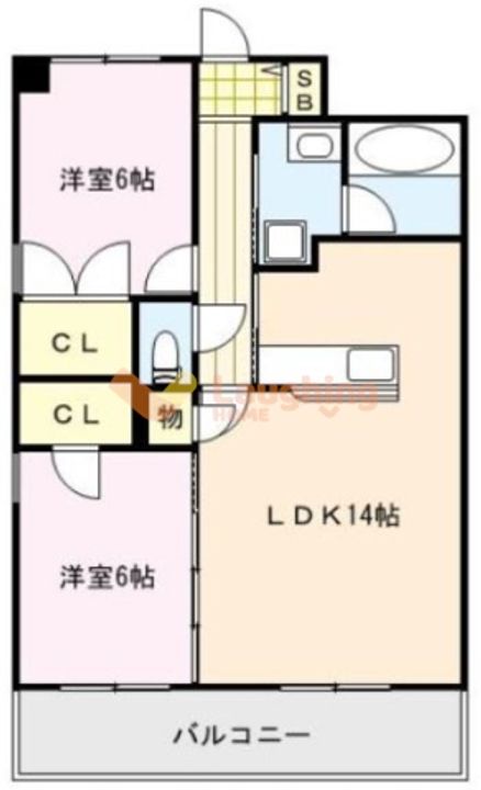 福岡県久留米市安武町安武本(マンション)の賃貸物件の間取り