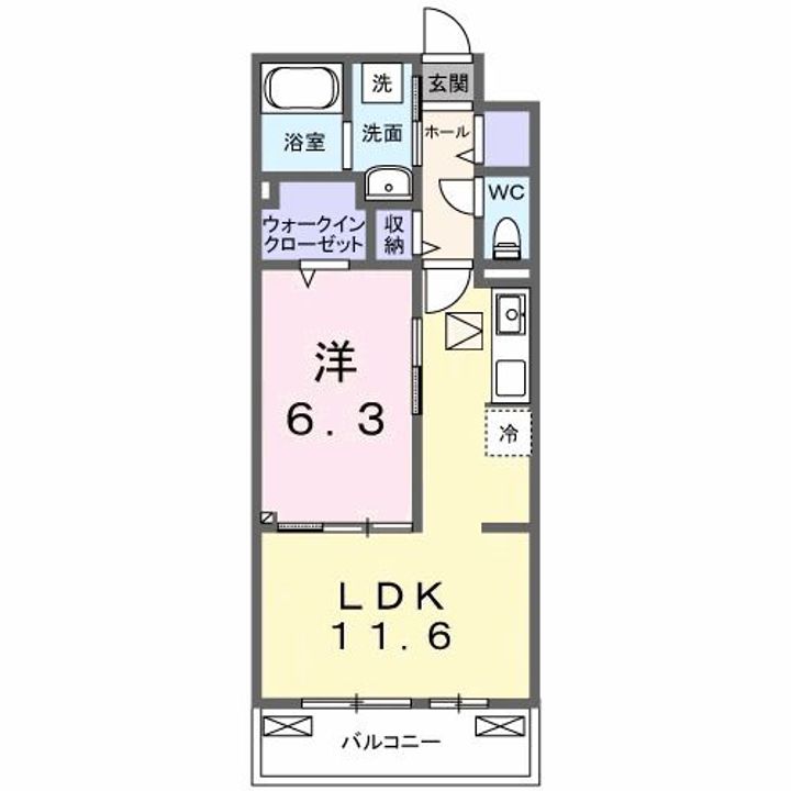 群馬県伊勢崎市今泉町1(アパート)の賃貸物件の間取り