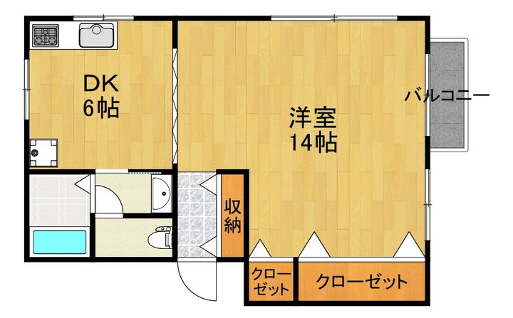 神奈川県川崎市中原区井田中ノ町(マンション)の賃貸物件の間取り