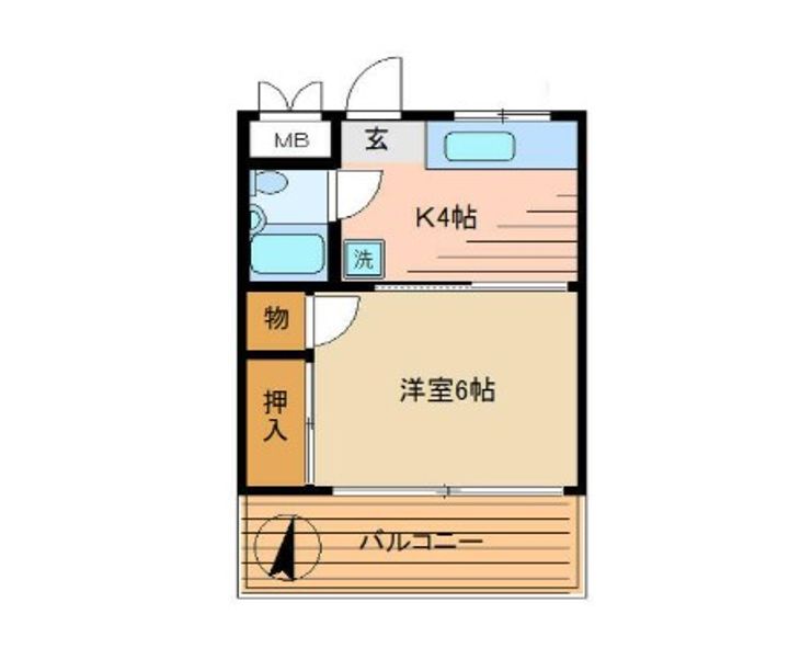 東京都中野区本町3(マンション)の賃貸物件の間取り