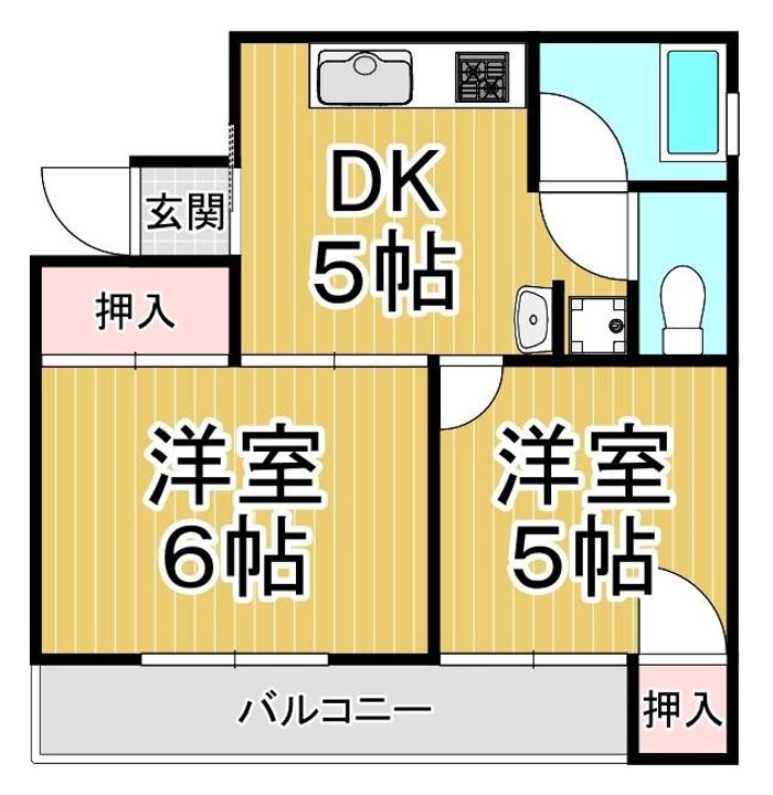 鹿児島県鹿児島市清水町(マンション)の賃貸物件の間取り