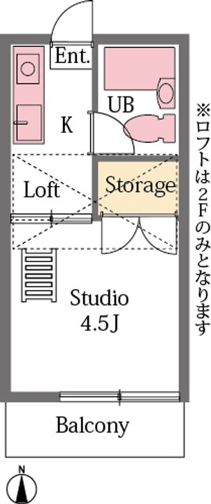 埼玉県東松山市六軒町(アパート)の賃貸物件の間取り