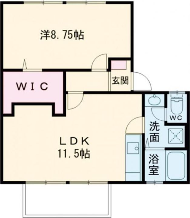 兵庫県加東市山国(アパート)の賃貸物件の間取り