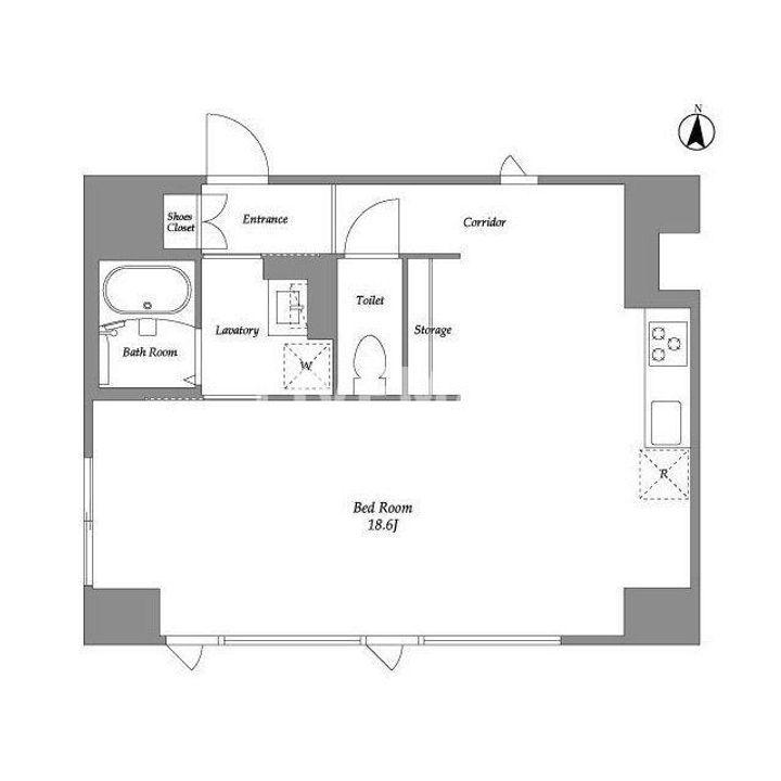 東京都港区港南4(マンション)の賃貸物件の間取り