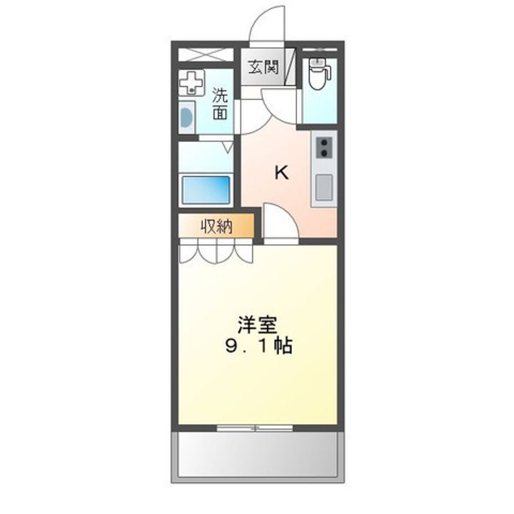 アシューレ Bの間取り