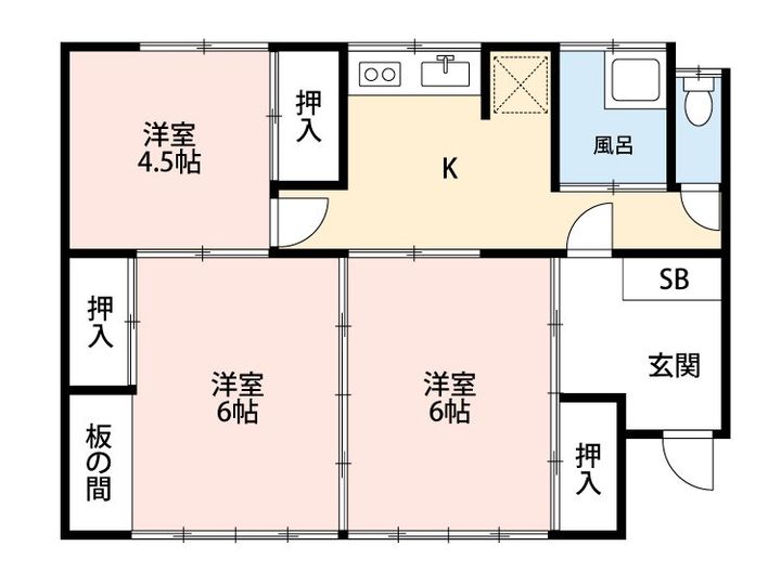 福島県福島市森合字上古屋(一戸建)の賃貸物件の間取り