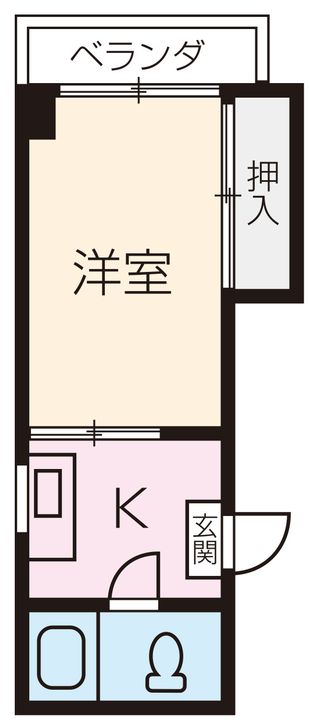 高岡町860‐12 ポートハイツ303号の間取り