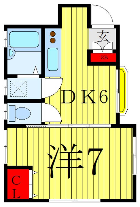 埼玉県戸田市上戸田2(アパート)の賃貸物件の間取り