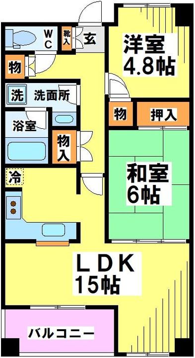 東京都世田谷区上祖師谷5(マンション)の賃貸物件の間取り