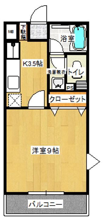 宮城県仙台市宮城野区苦竹1(マンション)の賃貸物件の間取り