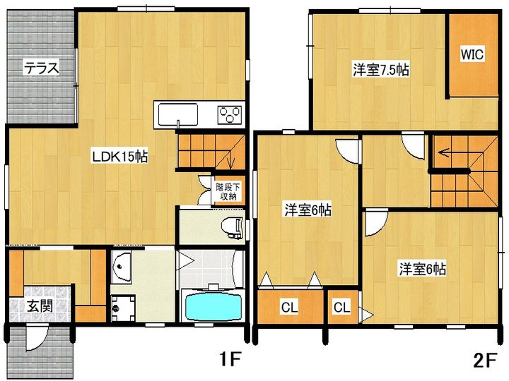 福島県郡山市喜久田町堀之内字堀内(一戸建)の賃貸物件の間取り