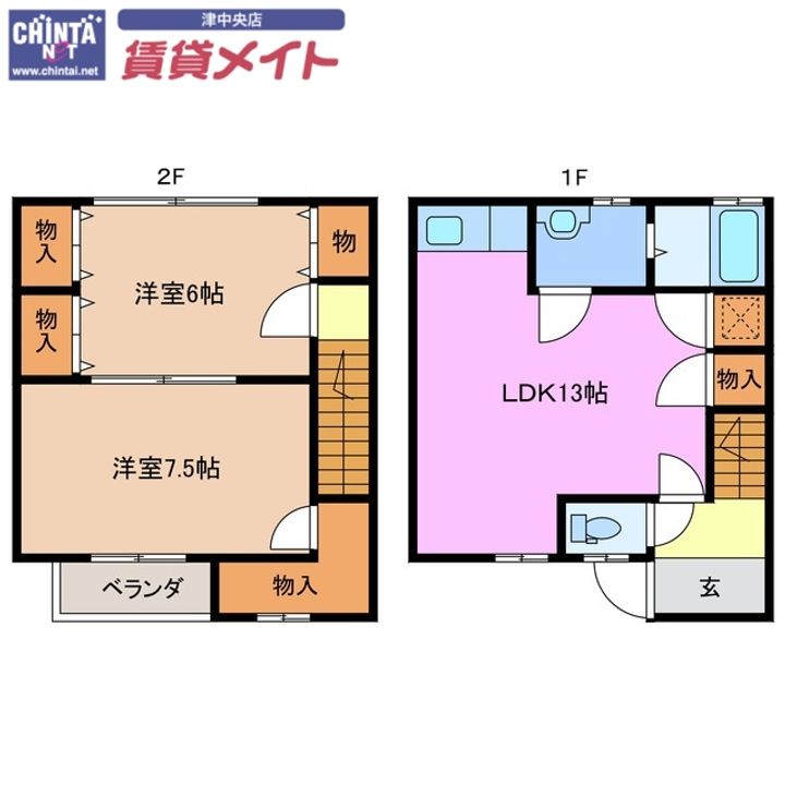 三重県津市河芸町影重(一戸建)の賃貸物件の間取り