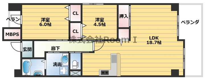 パインタワー上町台の間取り