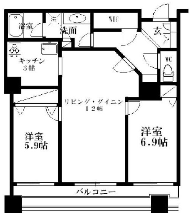 ディーグラフォート浜松 ディーズタワーの間取り