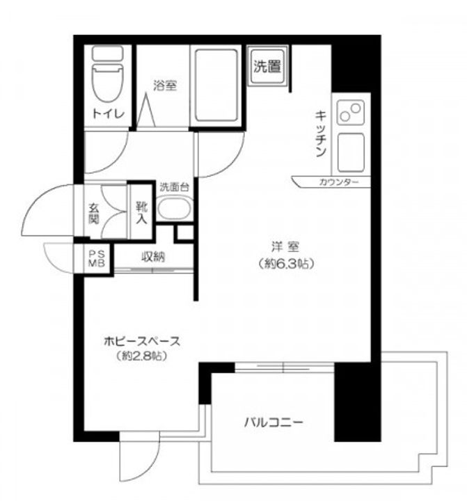 東京都港区南麻布2(マンション)の賃貸物件の間取り