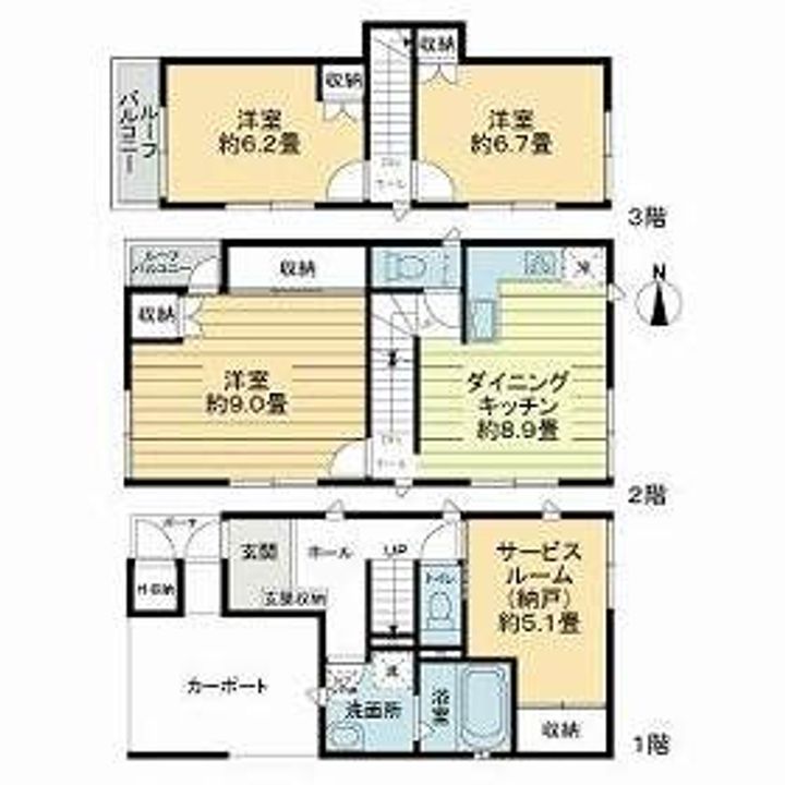 東京都新宿区左門町(一戸建)の賃貸物件の間取り