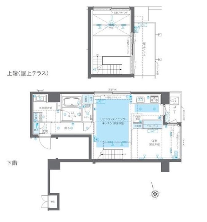 東京都渋谷区恵比寿2(マンション)の賃貸物件の間取り