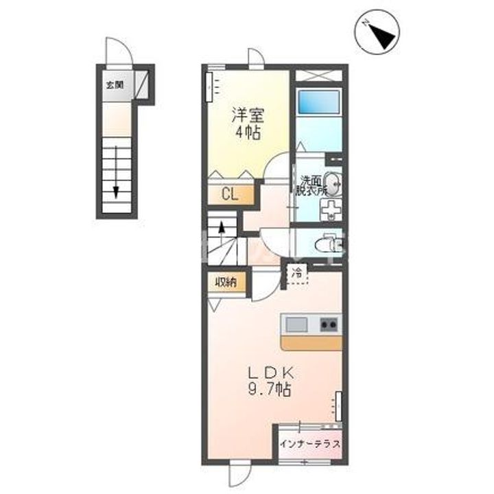 【角部屋・鉄骨】ツインクル コモIIの間取り